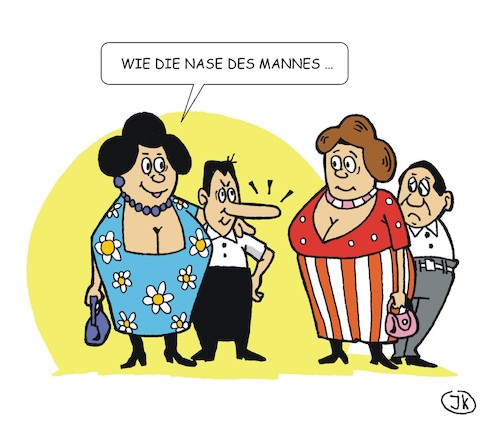 Cartoon: Die Nase (medium) by JotKa tagged otto,liebe,ehe,beziehungen,mann,frau,er,und,sie,erotik,nasen,geschlechter,neid,liebe,ehe,beziehungen,mann,frau,er,und,sie,sex,erotik,nasen,geschlechter,neid