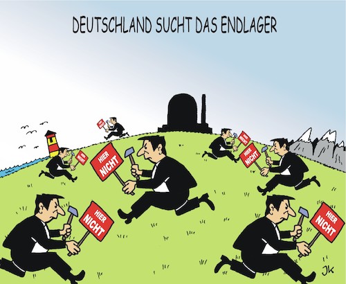 Cartoon: Endlagersuche 2 (medium) by JotKa tagged atom,atomkraft,atomkraftwerk,energie,gorleben,strahlung,entsorgung,politik,castor,umwelt,umweltschutz,atom,atomkraft,atomkraftwerk,energie,gorleben,strahlung,entsorgung,politik,castor,umwelt,umweltschutz