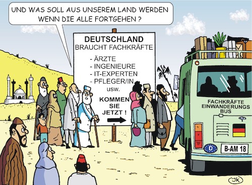 Cartoon: Fachkräftemangel 1 (medium) by JotKa tagged fachkräfte,fachkräftemangel,bildung,erziehung,pflege,medizin,it,politik,wirtschaft,industrie,forschung,immigration,fachkräfte,fachkräftemangel,bildung,erziehung,pflege,medizin,it,politik,wirtschaft,industrie,forschung,immigration