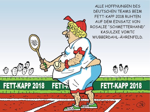 Cartoon: Federation Cup 2018 (medium) by JotKa tagged fed,cup,federation,tennis,meisterschaften,tennisspieler,pokale,fed,cup,federation,tennis,meisterschaften,tennisspieler,pokale