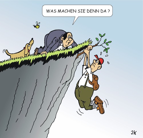 Cartoon: Fragen (medium) by JotKa tagged berge,bergsteiger,notfall,hilfe,unterstüzung,wanderer,natur,sportarten,sport,freizeit,gesellschaft,hilfsbereitschaft,berge,bergsteiger,notfall,hilfe,unterstüzung,wanderer,natur,sportarten,sport,freizeit,gesellschaft,hilfsbereitschaft