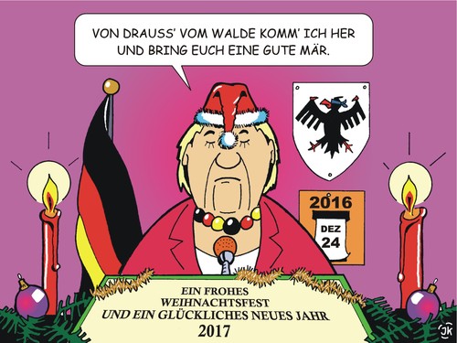 Cartoon: Frohe Weihnachten 2016 (medium) by JotKa tagged feiertage,weihnachten,christmas