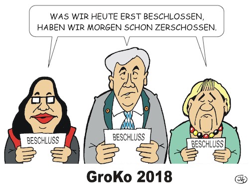 Cartoon: Groko 2018 (medium) by JotKa tagged groko,nahles,merkel,seehofer,spd,cdu,csu,maaßen,parteien,politiker,groko,nahles,merkel,seehofer,spd,cdu,csu,maaßen,parteien,politiker