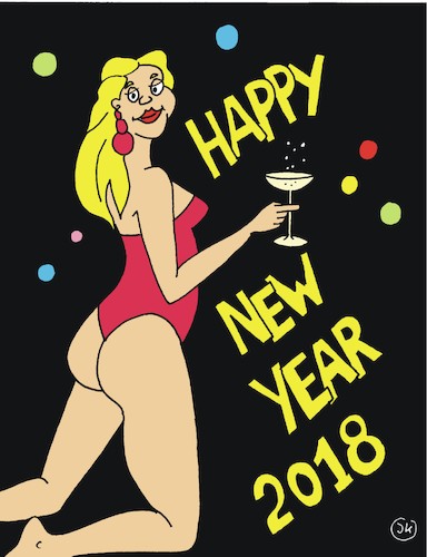 Cartoon: Happy New Year 2018 (medium) by JotKa tagged neujahr,neujahrsgrüße,jahreswechsel,new,year,happy,2018,feiertage,neujahr,neujahrsgrüße,jahreswechsel,new,year,happy,2018,feiertage