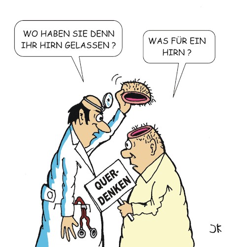 Cartoon: Hirn (medium) by JotKa tagged querdenker,demonstrationen,impfgegner,coronaleugner,verschwörungstheoretiker,arzt,doktor,hirn,gehirn,lockdown,masken,maskenverweigerer,querdenker,demonstrationen,impfgegner,coronaleugner,verschwörungstheoretiker,arzt,doktor,hirn,gehirn,lockdown,masken,maskenverweigerer