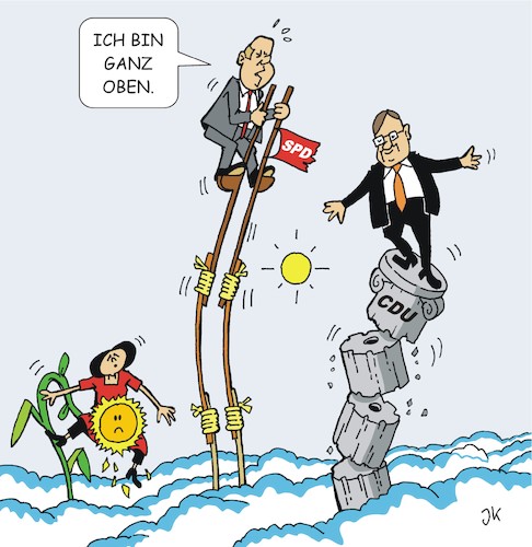 Cartoon: Höhen und Tiefen (medium) by JotKa tagged bundestagswahl,kanzlerkandidatur,parteien,cdu,union,spd,grüne,umfragen,umfragewerte,laschet,scholz,baerbock,trend,fakten,wahlergebnisse,wähler,bundestagswahl,kanzlerkandidatur,parteien,cdu,union,spd,grüne,umfragen,umfragewerte,laschet,scholz,baerbock,trend,fakten,wahlergebnisse,wähler