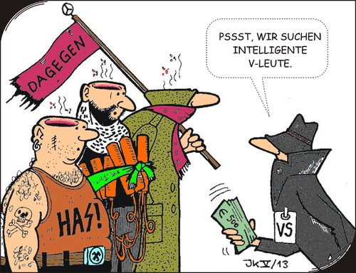 Cartoon: Intelligenz gesucht (medium) by JotKa tagged innenministerkonferenz,innenminister,terrorabwehr,sicherheit,innere,datenschutz,verbindungsleute,terrorismus,salafismus,linksradikalismus,rechtsradikalismus,gruppe,terroristische,verfassungsschutz,bundesnachrichtendienst