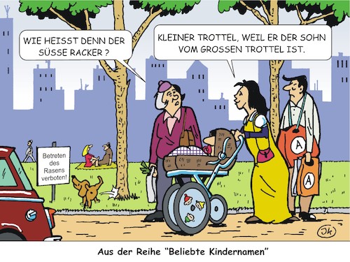 Cartoon: Kleiner Trottel (medium) by JotKa tagged kinder,namen,vornamen,kindernamen,mann,frau,er,sie,familie,gesellschaft,liebe,beziehungen,kinder,namen,vornamen,kindernamen,mann,frau,er,sie,familie,gesellschaft,liebe,beziehungen