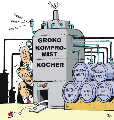 Cartoon: KOMPROMIST (medium) by JotKa tagged kompromis,groko,kompromist,cdu,csu,spd,parteien,politik,grundrente,ernergiewende,klimapaket,elektro,mobilität,schnelles,internet,kompromis,groko,kompromist,cdu,csu,spd,parteien,politik,grundrente,ernergiewende,klimapaket,elektro,mobilität,schnelles,internet