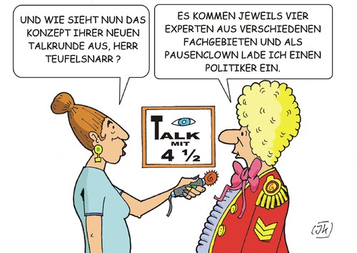 Cartoon: Konzepte (medium) by JotKa tagged zdf,ard,funk,film,fachwissen,politiker,clown,zirkus,experten,talkshow,rechtliches,öffentlich,fernsehen,medien,technik,forschung,politik,finanzen,geld,soziales,bildung,wirtschaft,sport,zuschauer,gäste,talkmaster,pausen