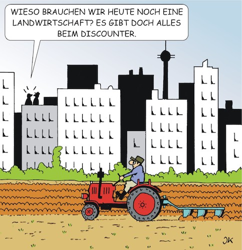 Cartoon: Landwirtschaft (medium) by JotKa tagged landwirtschaft,landwirt,bauer,felder,äcker,nahrungsmittel,stall,ställe,discounter,handel,verkauf,stadt,land,gesellschaft,natur,umwelt,landwirtschaft,landwirt,bauer,felder,äcker,nahrungsmittel,stall,ställe,discounter,handel,verkauf,stadt,land,gesellschaft,natur,umwelt