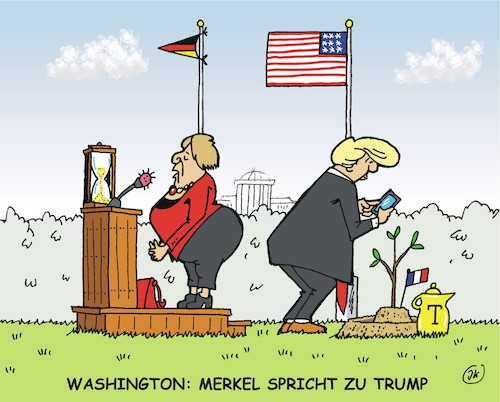 Merkel spricht zu Trump Merkel spricht zu Trump