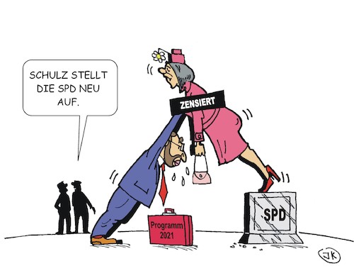 Cartoon: Neuaufstellung (medium) by JotKa tagged spd,schulz,martin,sozialdemokraten,bundestagswahl,2017,neuaufstellung,neuorientierung,parteien,wahlen,politiker,spd,schulz,martin,sozialdemokraten,bundestagswahl,2017,neuaufstellung,neuorientierung,parteien,wahlen,politiker