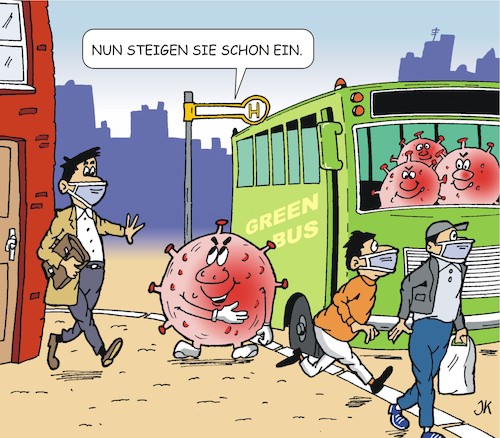 Cartoon: ÖPNV in der Krise (medium) by JotKa tagged offentlicher,personen,nahverkehr,öffentliche,verkehrsmittel,indivudalverkehr,cornana,virus,krankheiten,wirtschaft,umsätze,geweinn,verlust,mobilität,gesellschaftl,offentlicher,personen,nahverkehr,öffentliche,verkehrsmittel,indivudalverkehr,cornana,virus,krankheiten,wirtschaft,umsätze,geweinn,verlust,mobilität,gesellschaftl