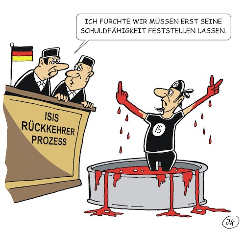 Cartoon: Rückführungen (medium) by JotKa tagged rückführungen,isis,terror,mörder,gerichte,gerichtsbarkeit,deutschland,syrien,irak,wiedereinreise,terrorzellen,rückführungen,isis,terror,mörder,gerichte,gerichtsbarkeit,deutschland,syrien,irak,wiedereinreise,terrorzellen