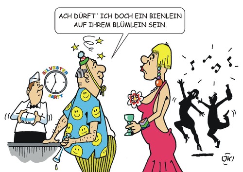 Cartoon: Silvesterfeier (medium) by JotKa tagged silvester,neujahr,party,geschlechter,er,sie,mann,frau,liebe,bienen,blumen,erotik,beziehungen,flirt,anmache,alkohol,tanzen,bar,kneipe,silvester,neujahr,party,geschlechter,er,sie,mann,frau,liebe,sex,bienen,blumen,erotik,beziehungen,flirt,anmache,alkohol,tanzen,bar,kneipe