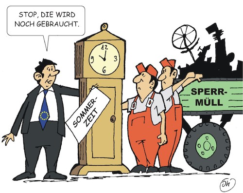 Cartoon: Sommerzeit (medium) by JotKa tagged sommerzeit,winterzeit,zeitumstellung,abstimmungen,eu,parlament,sommerzeit,winterzeit,zeitumstellung,abstimmungen,eu,parlament