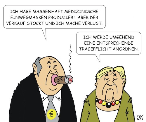 Cartoon: Verschärfte Maskenpflicht (medium) by JotKa tagged merkel,corona,masken,lockdown,wirtschaft,politik,pandemie,merkel,corona,masken,lockdown,wirtschaft,politik,pandemie