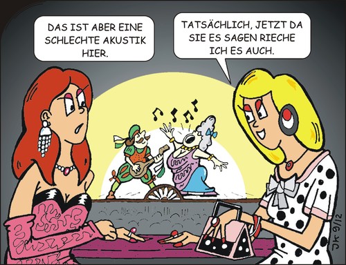 Cartoon: Verständigungsprobleme (medium) by JotKa tagged musik,neureich,bildungslücke