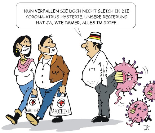 Cartoon: Virusalarm (medium) by JotKa tagged coronavirus,virus,viren,china,deutschland,kranheiten,seuchen,krankenhaus,medizin,ärzte,arzt,forschung,reisen,politik,gesundheit,gesundheitsministerium,gesundheitsminister,coronavirus,virus,viren,china,deutschland,kranheiten,seuchen,krankenhaus,medizin,ärzte,arzt,forschung,reisen,politik,gesundheit,gesundheitsministerium,gesundheitsminister