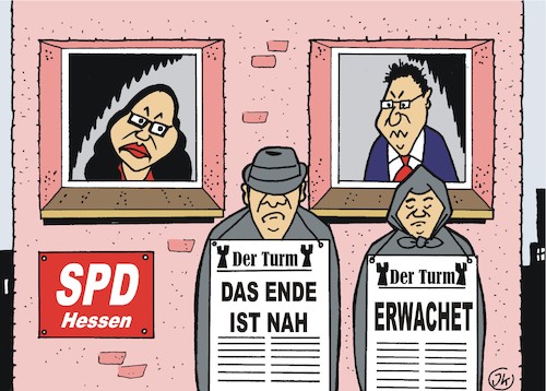 Cartoon: Wahl in Hessen (medium) by JotKa tagged wahl,in,hessen,spd,wahlkampf,landtagswahler,umfragewerte,wähler,wählerschwund,wahl,in,hessen,spd,wahlkampf,landtagswahler,umfragewerte,wähler,wählerschwund