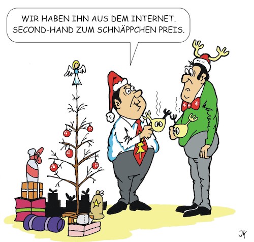 Cartoon: Weihnachtsschnäppchen (medium) by JotKa tagged weihnachtsbaum,weihnachten,tannenbaum,christbaum,schnäppchen,internet,online,shopping,feiertage,geschenke,handel,verkauf,weihnachtsbaum,weihnachten,tannenbaum,christbaum,schnäppchen,internet,online,shopping,feiertage,geschenke,handel,verkauf