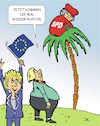 Cartoon: Auf der Palme (small) by JotKa tagged ursula von der leyen eu komminssionspräsidenrschaft kommissionspräsident merkel manfred weber brüssel parlament macron politiker parteien europawahl wähler spd