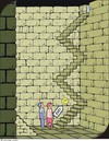 Cartoon: Ausgang - Exit (small) by JotKa tagged treppe,ausgang,mauern,keller,phantasie,gemäuer,forscher,entdeckungen,rätsel,staircase,exit,walls,cellar,fantasy,of,researcher,discoveries,puzzles