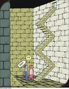 Cartoon: Ausgang 2 - Exit 2 (small) by JotKa tagged treppe,ausgang,mauern,keller,phantasie,gemäuer,forscher,entdeckungen,rätsel,staircase,exit,walls,cellar,fantasy,of,researcher,discoveries,puzzles