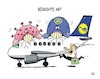 Cartoon: Bedrohte Art (small) by JotKa tagged lufthansa,coronakrise,bundesregierung,eu,eukommission,landerechte,konjunkturpaket,luftverkehr,billigairlines,wirtschaftskrise,soforthilfen,kredite,vorschriften