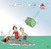 Cartoon: Corona-Inselwitz (small) by JotKa tagged corona coronaregeln masken abstand seenot schiffbruch insel rettung meer sar schifffahrt seefahrt