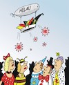 Cartoon: Corona und der Karneval (small) by JotKa tagged corona,virus,krankheiten,infektion,pandemie,epidemie,großveranstalrungen,karneval,messen,disco,übertragung,ansteckung,ärzte,patienten,gesundheit