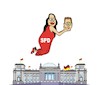 Cartoon: Die Rote Salome (small) by JotKa tagged salome,nahles,maaßen,spd,cdu,csu,merkel,seehofer