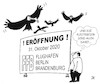 Cartoon: Eröffnung (small) by JotKa tagged fkughafen,berlin,brandenburg,ber,politiker,pleiten,steuergelder,insolvenz,steuerzahler,luftverkehr