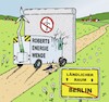 Cartoon: hindernisse (small) by JotKa tagged energiewende robert habeck klimaschutz windräder solarenergie bürgerinitiativen umwelt umweltschutz