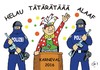 Cartoon: Karneval 2016 (small) by JotKa tagged karneval rosenmontag karnevalsfeiern karnevalsumzüge bütt büttensitzung büttenrede kriminalität raub übergriffe überfall flüchtlingskrise polizei angst politik politiker jecken narren terrorwarnung bedrohung feste feiern weiberfastnacht