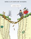 Cartoon: Ladies first (small) by JotKa tagged wandern wanderer wanderung brücke tal schlucht wald natur ehe ehepaar liebe glück leid stress beziehungen krisen alter er sie sex erotik