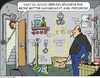 Cartoon: Muttertag (small) by JotKa tagged muttertag schwiegermutter schwiegersohn frust zorn rache hinterlistig falsch bevormundung besserwisser mann frau ehemann ehefrau keller folter ketten handschellen gift farbe eimer wanne schlauch geschenk feier party feste