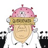 Cartoon: Querdenker (small) by JotKa tagged leipzig demo querdenker coronaleugner verschwörungstheoretiker hooligans neonazis querdenkerdemo corona pandemie covid19 masken abstand lockdown krankheiten