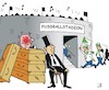 Cartoon: Russisch Roulette (small) by JotKa tagged fussball ballsport bundesliga corona coronaregeln sport zuschauer