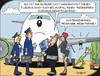 Cartoon: Sparmaßnahmen - Economy measure (small) by JotKa tagged flugzeug,triebwerk,mechaniker,technik,manager,management,kosten,sparen,kostendruck,sparzwang,treibstoff,benzin,reisen,urlaub,fliegen,airline,surpriseair,pilot,copilot,crew,fluggast,passagier,flugpreis,kostensenkungsprogramm,aircraft,engine,mechanic,techno