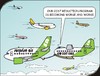 Cartoon: Cost savings (small) by JotKa tagged travel,fuelprice,low,cost,last,minute,sky,vacation,management