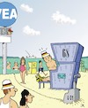 Cartoon: Überraschung (small) by JotKa tagged urlaub strand ferien sonne meer erhohlung strandkorb uboot gesellschaft freizeit