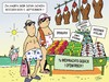 Cartoon: Weihnachtsgeschäft (small) by JotKa tagged weihnachtsgeschäft verkauf verkaufsstart weihnachtsgebäck dresdener stollen zimtsterne lebkuchen herzen sommer herbst winter urlaub baden hitze geld umsatz gewinne traditionen kultur christliches fest