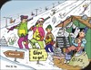 Cartoon: Wintersport - Winter sports (small) by JotKa tagged wintersport skifahren schlittenfahren snowboard langlauf unfall lift seilbahn sessellift bergwacht erste hilfe tourismus schnee berge eis gips gipsverband leichtsinn krankenhaus urlaub sledding winter sports skiing accident ropeway chair mountain rescue f