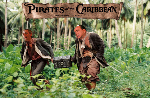 Cartoon: New Pirates (medium) by azamponi tagged berlusconi,ghedini,antigua,fiscal,paradise,satire