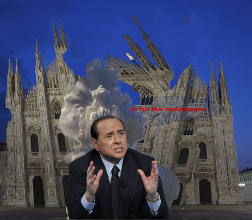 Cartoon: Oh Madonnina! (medium) by azamponi tagged berlusconi