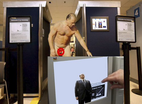 Cartoon: Presidential privacy (medium) by azamponi tagged berlusconi,body,scanner,privacy