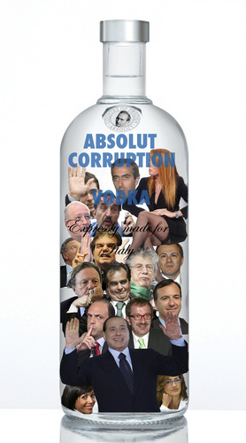 Cartoon: Spirit of Italy (medium) by azamponi tagged berlusconi,vodka,satire,politics