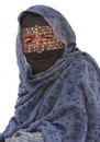 Cartoon: Protesta in Burqa (small) by azamponi tagged politics,religion,italy,world